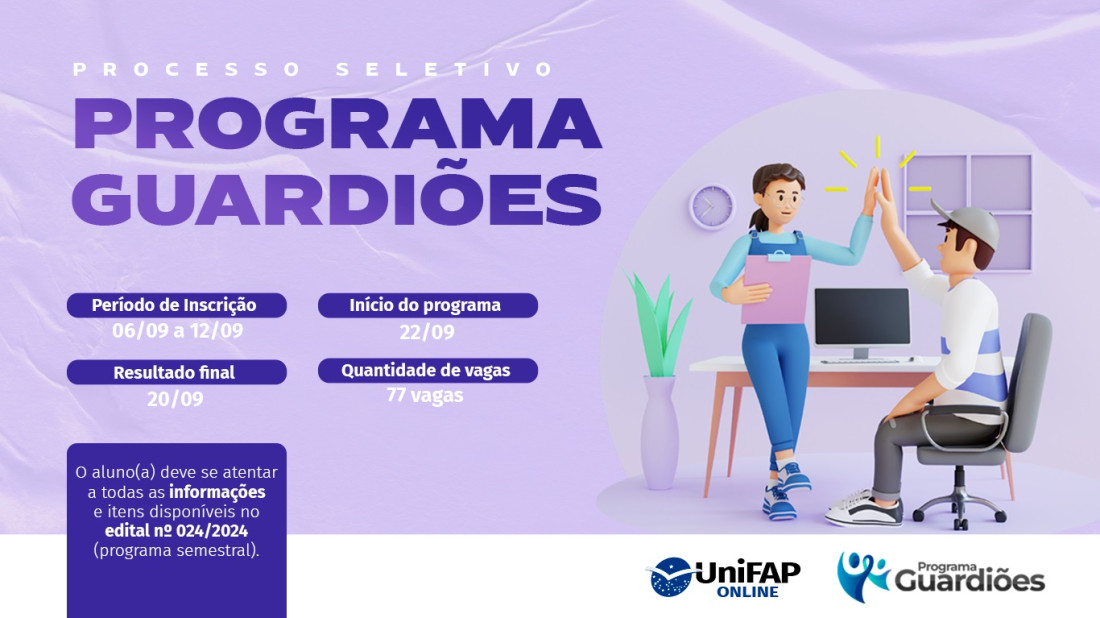 Banner do evento Programa Guardiões