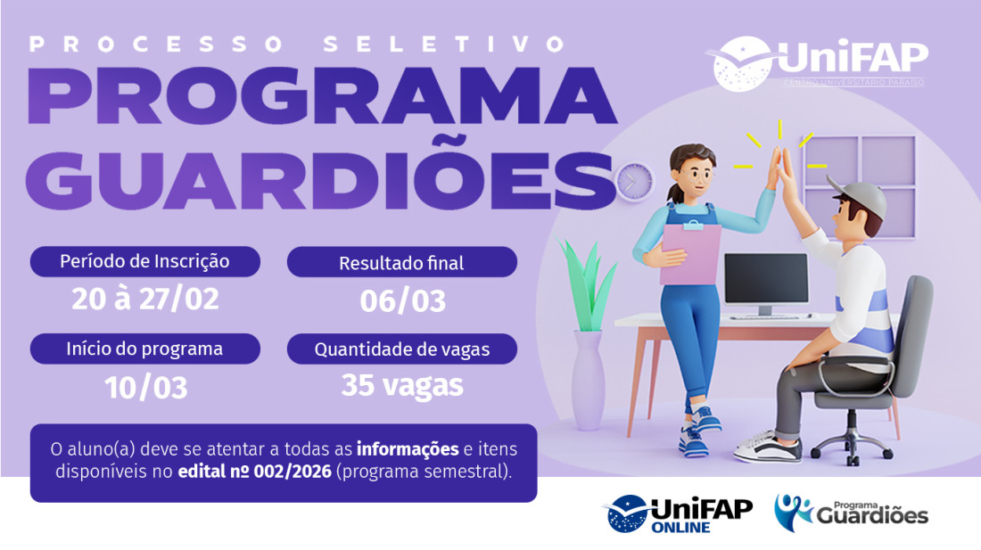 Banner do evento Programa Guardiões