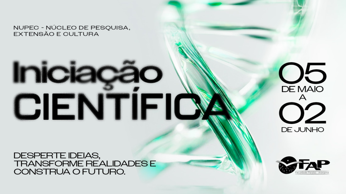 Banner do evento Projetos de Iniciação Científica do Programa de Iniciação Científica