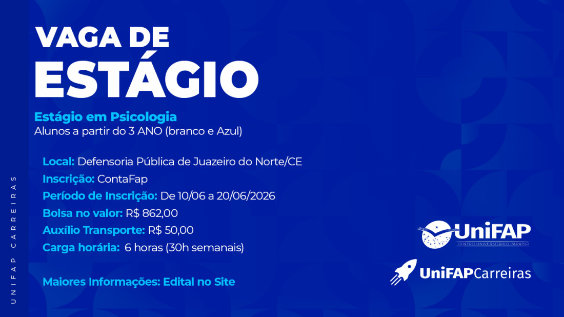 Banner do evento Estágio