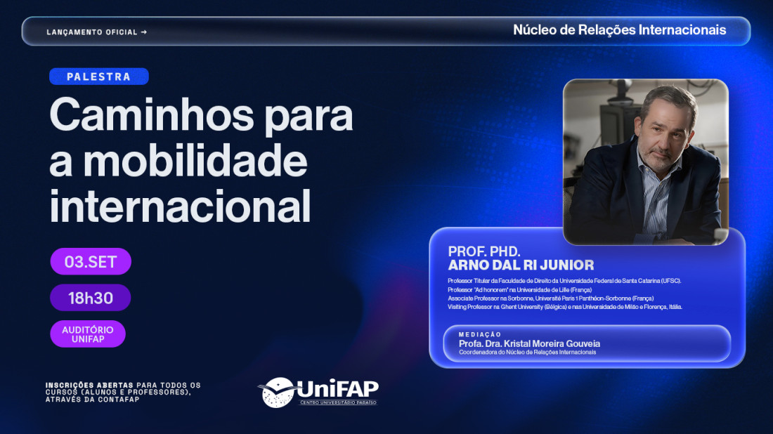 Banner do evento Palestras