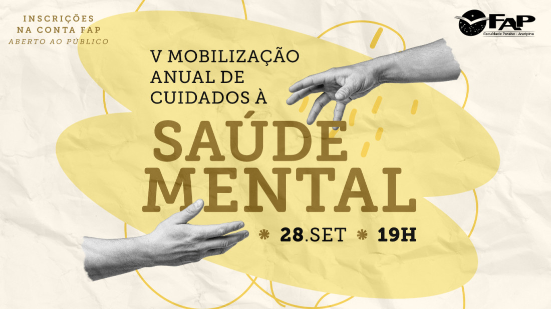 Banner do evento Mobilização Anual de Cuidados à Saúde Mental 
