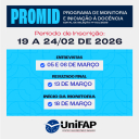 Monitoria de Disciplina 2026.1