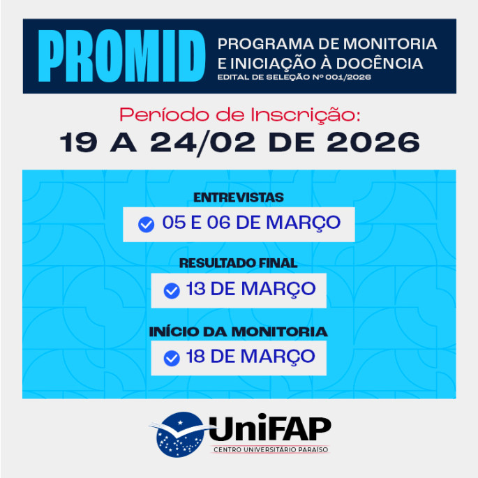 Monitoria de Disciplina 2026.1