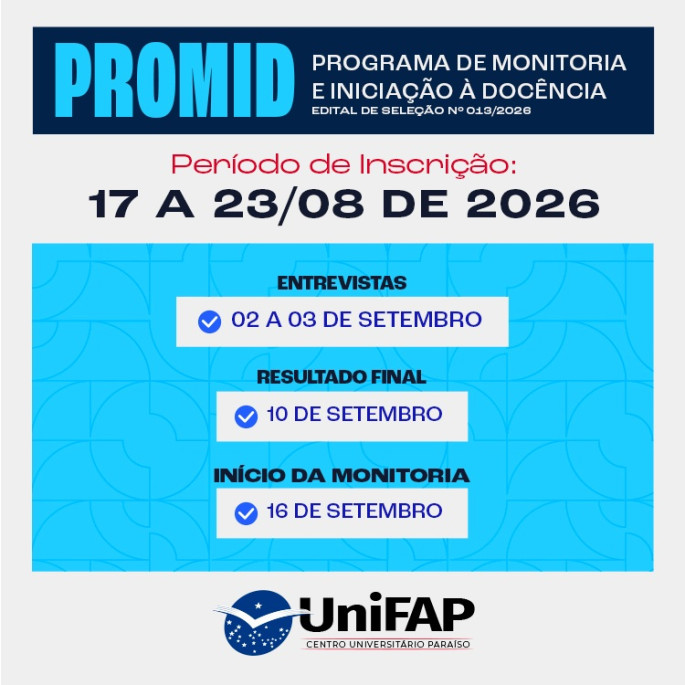 Monitoria de Disciplina 2026.2